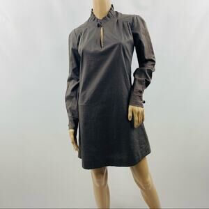 Pillar Taupe High Neck Tunic Long Sleeve Dress